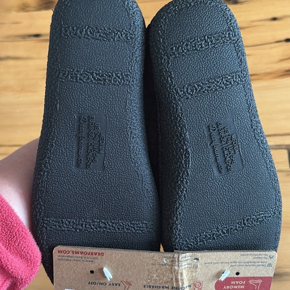 NWT Dearfoams Women's Memory Foam Washable Leslie Clog House Slipper, black 7-8 - Picture 8 of 8
